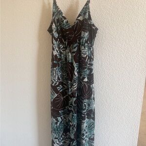 Tropical Print Maxi Dress
